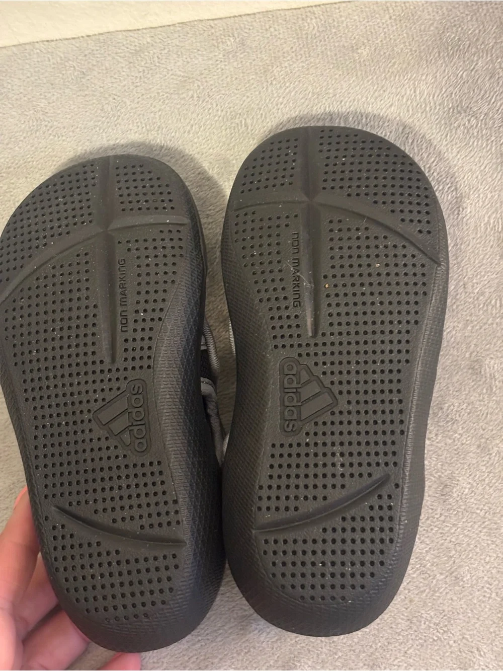 adidas Kids Black & Gray Water Shoes Slip-Ons